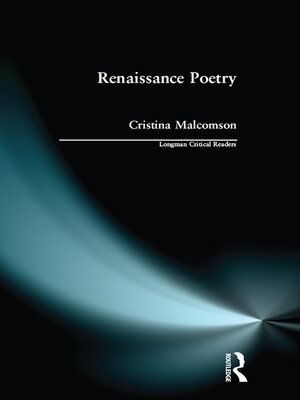 cover image of Renaissance Poetry